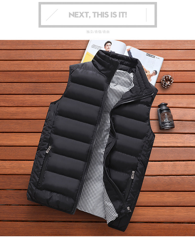 Herrenweste Winddichte Weste Herrenjacke Ärmellose Weste Winterjacke Freizeitmantel Herren Daunenjacke Warme Verdickte Weste Dicke Gilet