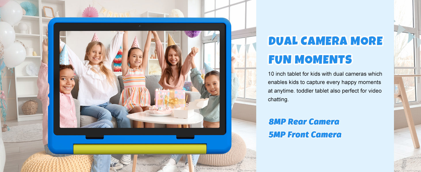 URAO 10,1-Zoll-Kind-Tablet, Android 15 Tablet, 20 GB RAM, 64 GB ROM, 1 TB erweitern, 5G WiFi, 5000 mAh Akku, Kindergeschenk, Kindersoftware