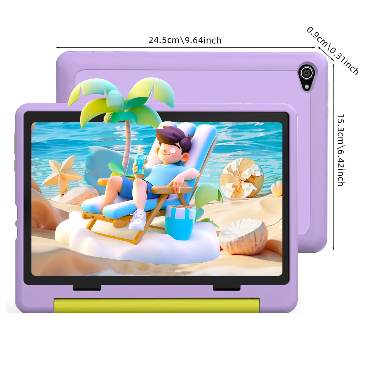 URAO 10,1-Zoll-Kind-Tablet, Android 15 Tablet, 20 GB RAM, 64 GB ROM, 1 TB erweitern, 5G WiFi, 5000 mAh Akku, Kindergeschenk, Kindersoftware