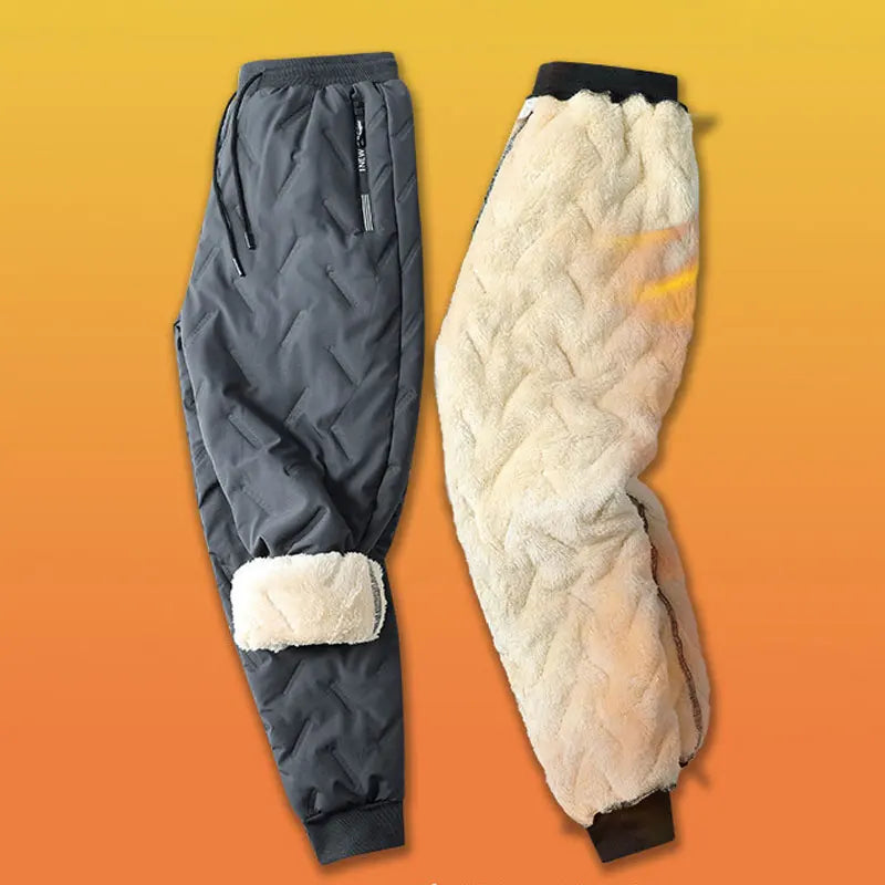 Winter Laufhose Kaschmir Verdicken Fleece Winddicht Jogginghose Männer Jogger Baumwolle Warme Hosen Männlichen Wasserdichte Thermische Hosen