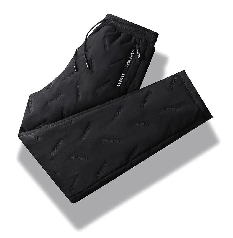 Winter Laufhose Kaschmir Verdicken Fleece Winddicht Jogginghose Männer Jogger Baumwolle Warme Hosen Männlichen Wasserdichte Thermische Hosen