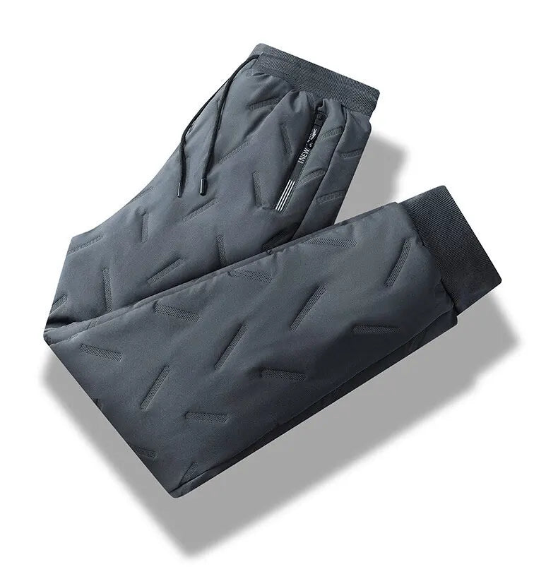 Winter Laufhose Kaschmir Verdicken Fleece Winddicht Jogginghose Männer Jogger Baumwolle Warme Hosen Männlichen Wasserdichte Thermische Hosen