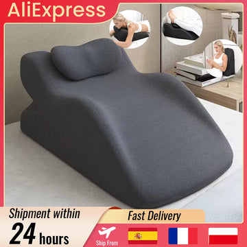 Keilkissen 30 ° &60 °   Verstellbares, ergonomisches Bettkissen für Säurereflux, Schnarchen, Schwangerschaft, Rücken- und Beinstütze, abnehmbarer und waschbarer Bezug.