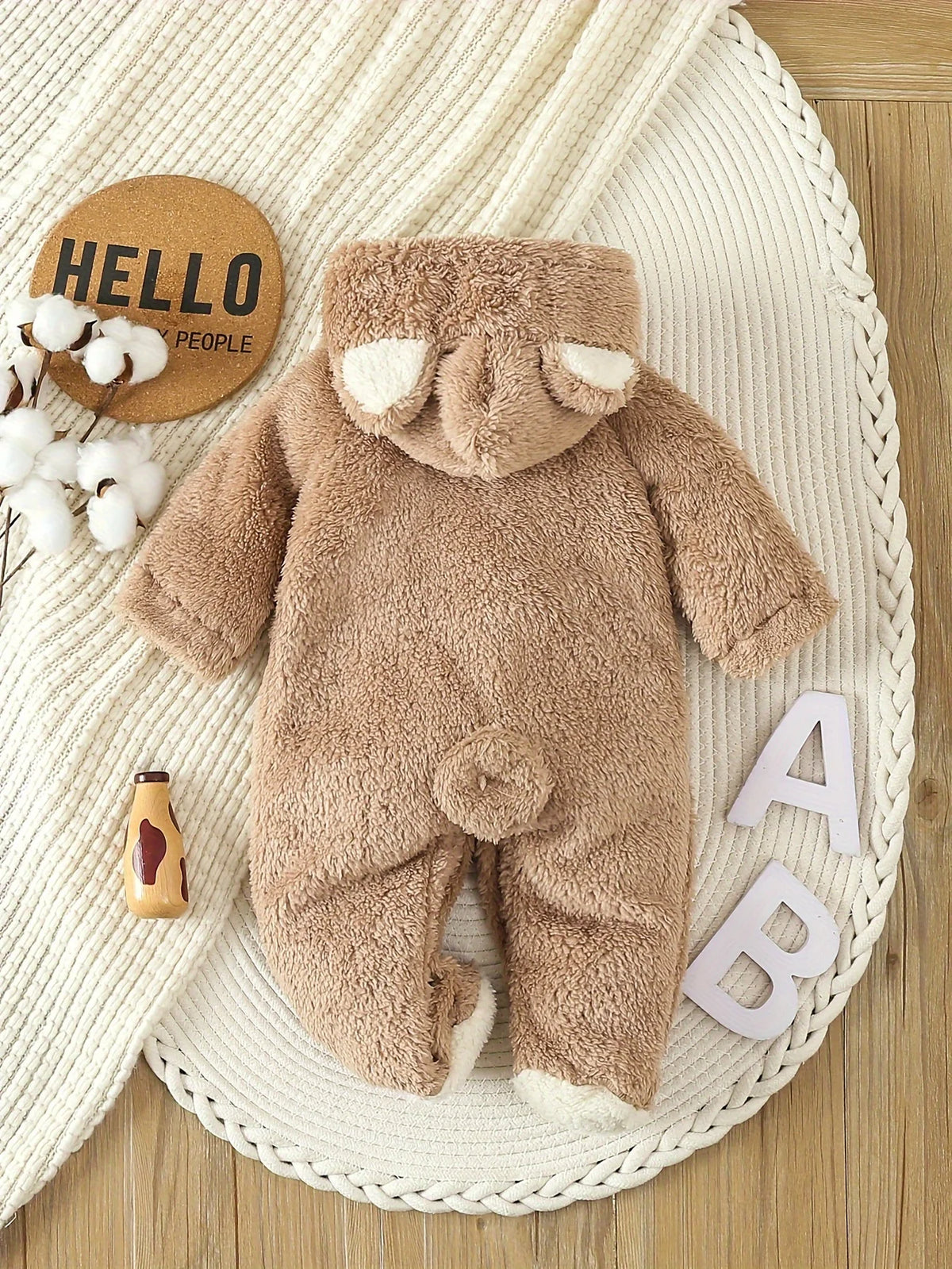 Neugeborenen Baby Strampler Frühling Herbst Warme Fleece Baby Jungen Kostüm Baby Mädchen Kleidung Tier Baby Pyjamas Mit Kapuze Overalls 0-1Y