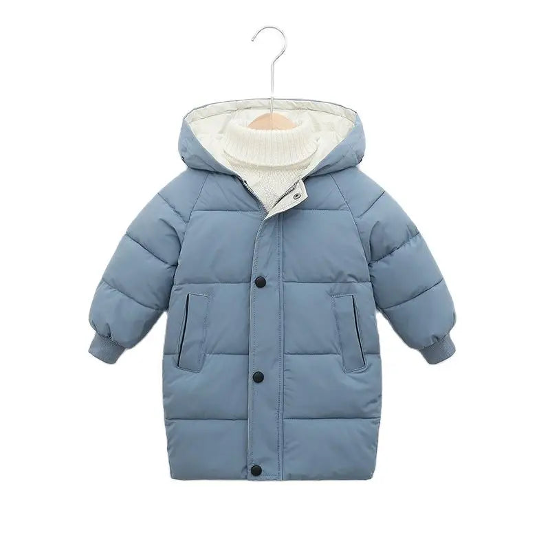 Kinder Daunen Lange Oberbekleidung Winter Herbst Teen Baumwolle Kleidung Jungen Mädchen Baumwolle Gefütterte Parka Mäntel Große Kinder Verdicken Warme jacke