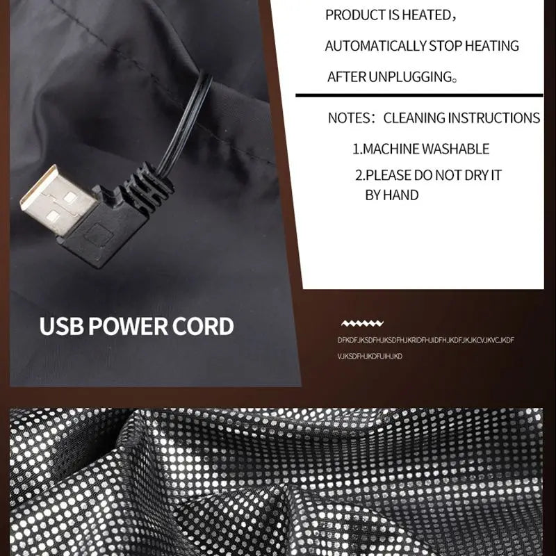 9-beheizte Weste Zonen Elektrisch beheizte Jacken Männer Frauen Sportbekleidung Beheizter Mantel Graphene Heat Coat USB-Heizjacke für Camping