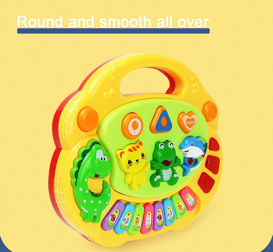 Kinder Cartoon Klavier Tastatur Spiel mit Tier Sounds Blinklicht Musik Baby Instrument Musik Spielzeug Pädagogisches Spielzeug Kinder Geschenke