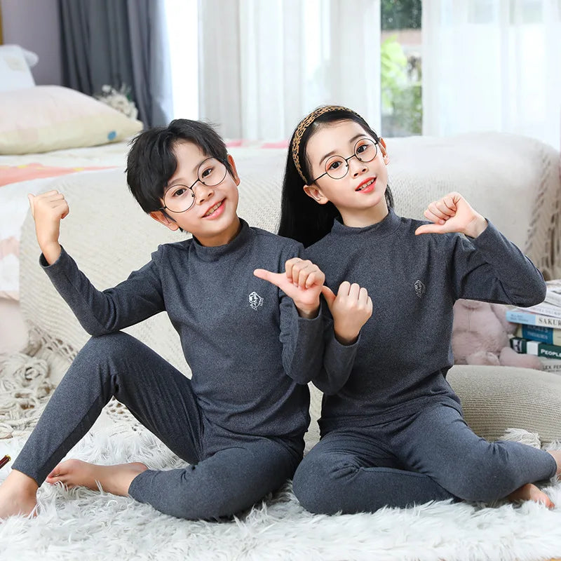 3-14 Jahre Kinder Kleidung Sets Herbst Winter Thermo-unterwäsche Anzug Mädchen Jungen Pyjama Sets Teenager Kleidung Keine Spur warme Nachtwäsche