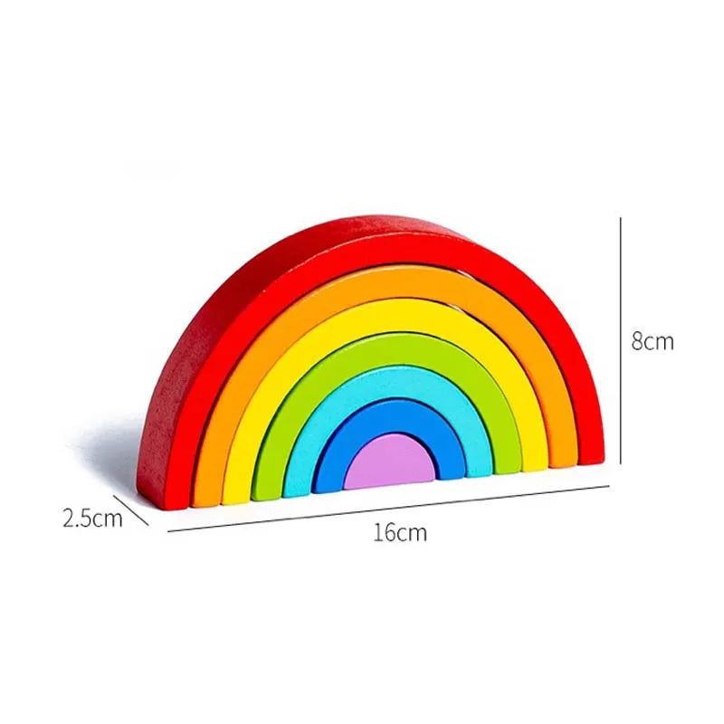 Regenbogen-Holzbausteine