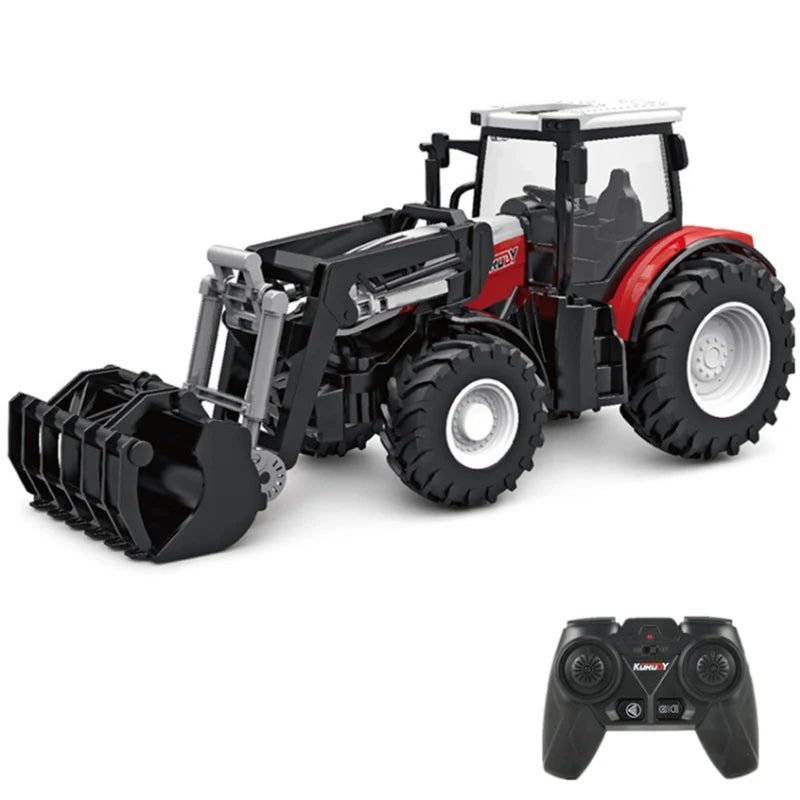 1/24 2,4G RC Bauer Auto Spielzeug Set für Kinder Fernbedienung Traktor Anhänger mit Lichtern Elektrische Bauernhof Fahrzeug Lkw kinder Geschenke