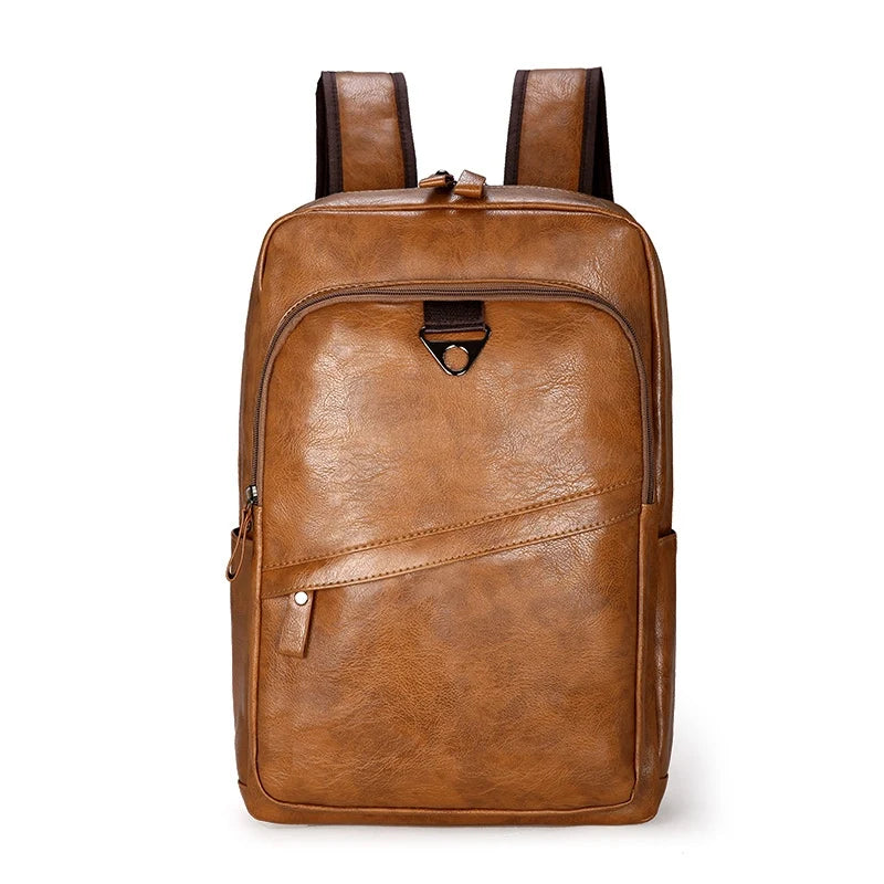Männer Rucksack PU Leder Rucksack Große Laptop Rucksäcke Männlichen Mochilas Casual Schul Für Jugendliche Jungen Hohe Qualität Rucksack