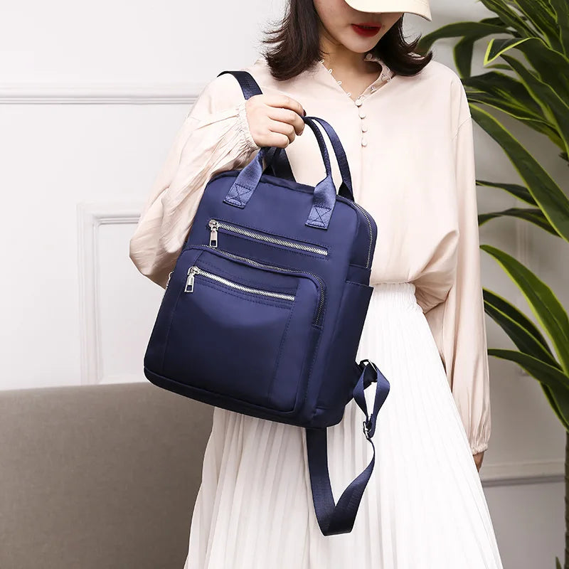 Frauen Rucksack Reise Casual Wasserdichte Oxford Schulter Taschen Weibliche Große Kapazität Handtasche Rucksack Schwarz Geldbörse Schule Pack
