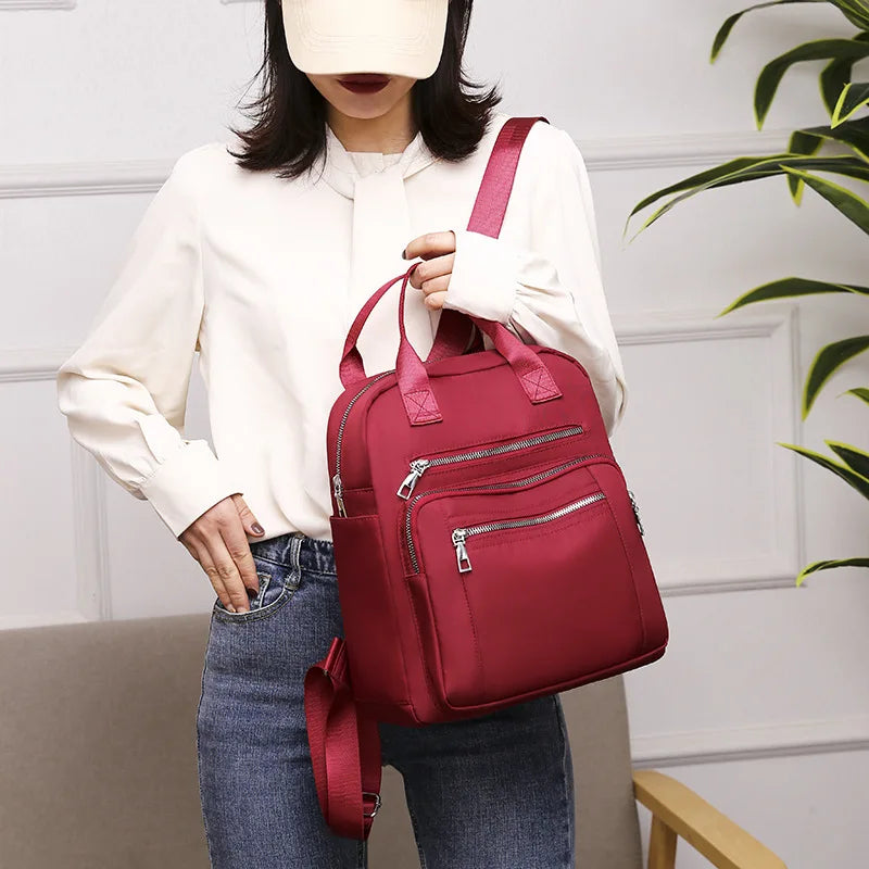 Frauen Rucksack Reise Casual Wasserdichte Oxford Schulter Taschen Weibliche Große Kapazität Handtasche Rucksack Schwarz Geldbörse Schule Pack