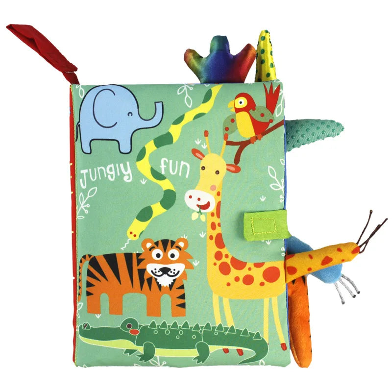 0-36M Baby Frühes Lernen Spielzeug Schwanz Tuch Buch eltern-kind-Interaktive Sound Papier Puzzle Tuch Buch rassel