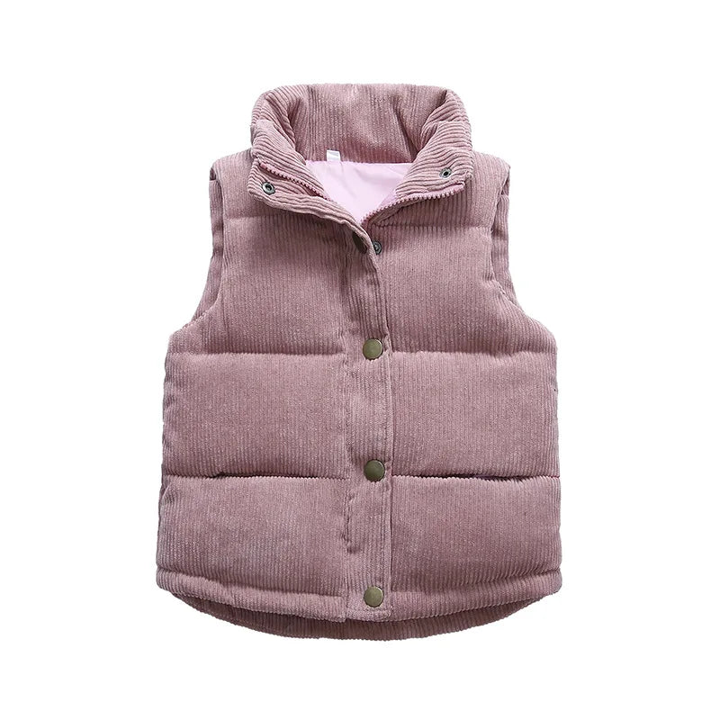 Herbst Mädchen warme Weste Winter Jungen verdicken Weste Kinder Oberbekleidung Baby Weste Kinder Teenager Baumwolle Jacken Weste für 3-10 Jahre