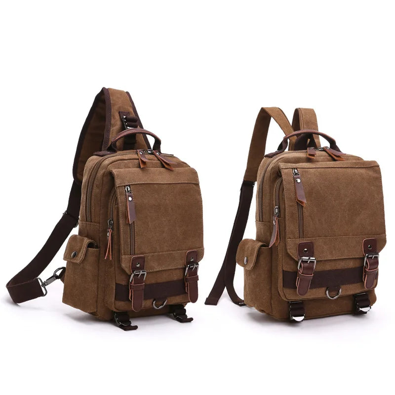 Neuer kleiner Canvas-Rucksack für Herren, Reiserucksack, multifunktionale Umhängetasche für Damen, Laptop-Rucksack, Schultaschen, Tagesrucksack für Damen