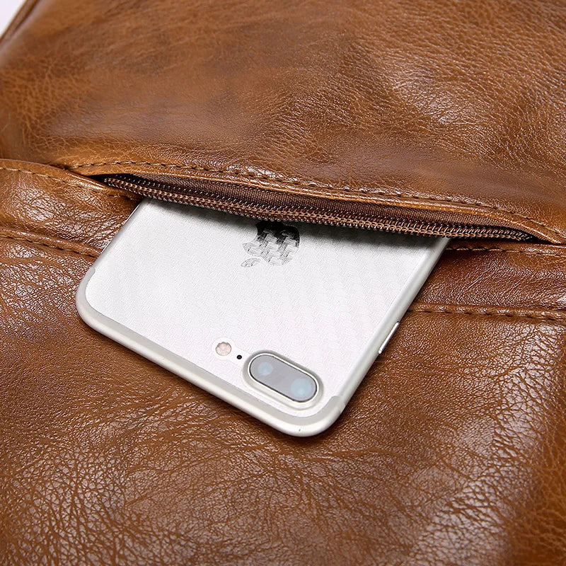 Männer Rucksack PU Leder Rucksack Große Laptop Rucksäcke Männlichen Mochilas Casual Schul Für Jugendliche Jungen Hohe Qualität Rucksack