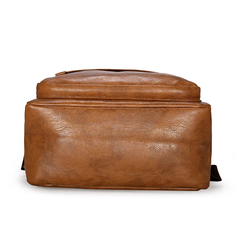 Männer Rucksack PU Leder Rucksack Große Laptop Rucksäcke Männlichen Mochilas Casual Schul Für Jugendliche Jungen Hohe Qualität Rucksack
