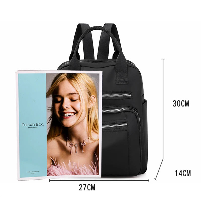 Frauen Rucksack Reise Casual Wasserdichte Oxford Schulter Taschen Weibliche Große Kapazität Handtasche Rucksack Schwarz Geldbörse Schule Pack