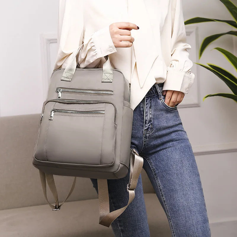 Frauen Rucksack Reise Casual Wasserdichte Oxford Schulter Taschen Weibliche Große Kapazität Handtasche Rucksack Schwarz Geldbörse Schule Pack