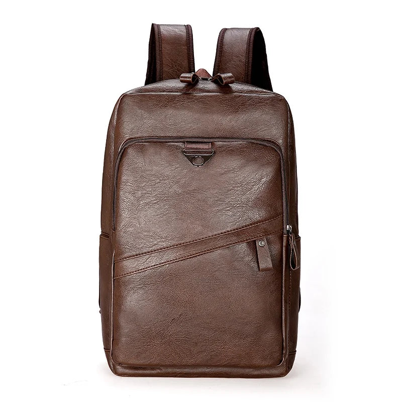 Männer Rucksack PU Leder Rucksack Große Laptop Rucksäcke Männlichen Mochilas Casual Schul Für Jugendliche Jungen Hohe Qualität Rucksack