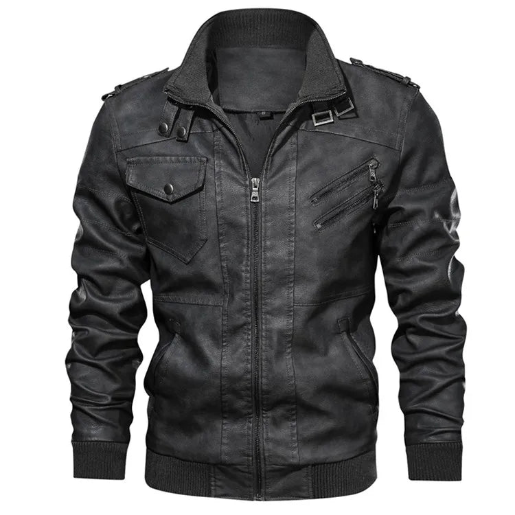 KB Neue männer Leder Jacken Herbst Casual Motorrad PU Jacke Biker Leder Mäntel Marke Kleidung EU Größe SA722