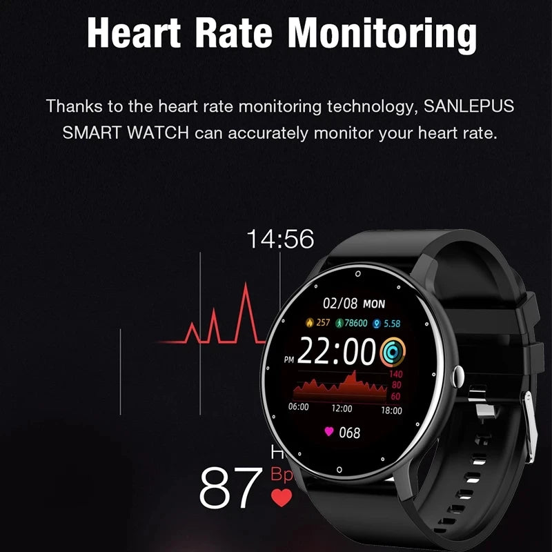 LIGE 2026 Smart Uhr Frauen Männer Damen Geschenk Sport Fitness Männer Uhren Herz Rate Monitor Wasserdichte Smartwatch Für Android IOS