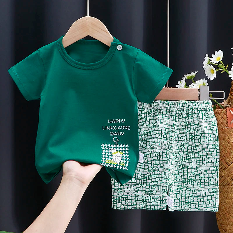 Kinder Kleidung Set Baby Jungen/Mädchen T-Shirt + Shorts Sommer Kleidung Baumwolle Cartoon Casual Jungen Trainingsanzug Kinder Baby Kleidung set