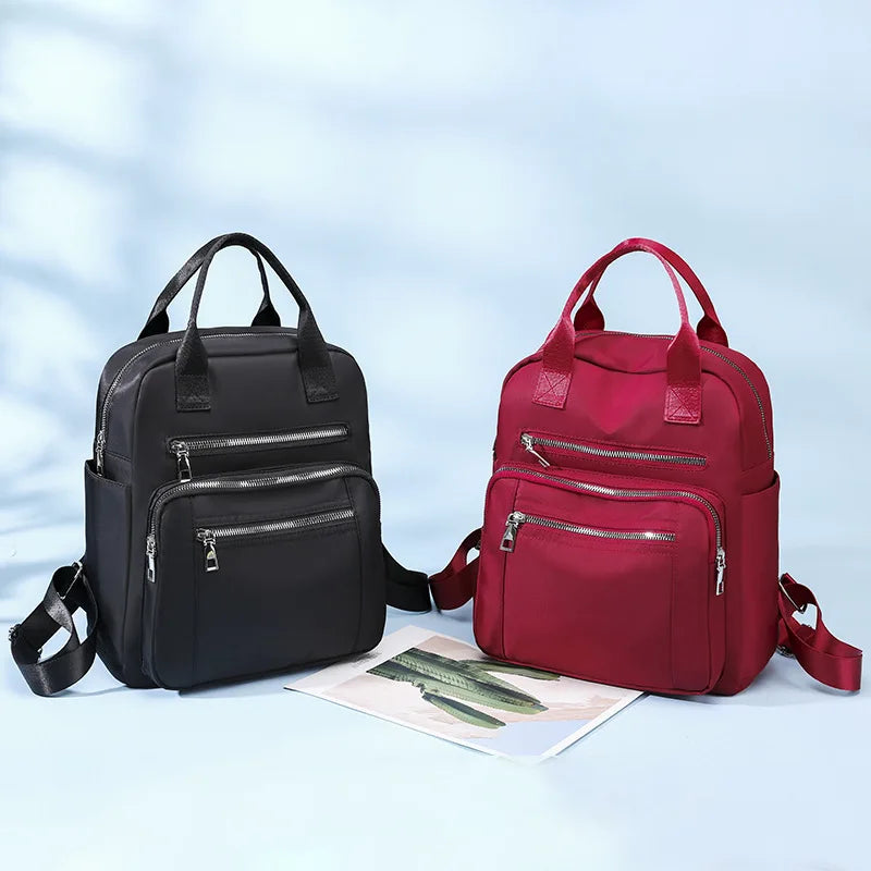 Frauen Rucksack Reise Casual Wasserdichte Oxford Schulter Taschen Weibliche Große Kapazität Handtasche Rucksack Schwarz Geldbörse Schule Pack