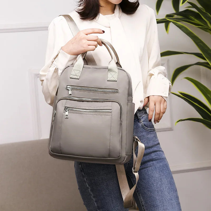 Frauen Rucksack Reise Casual Wasserdichte Oxford Schulter Taschen Weibliche Große Kapazität Handtasche Rucksack Schwarz Geldbörse Schule Pack