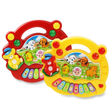 Baby-Musikspielzeug mit Tierklang, Kinder-Klaviertastatur, elektrisches blinkendes Musikinstrument, frühes Lernspielzeug für Kinder