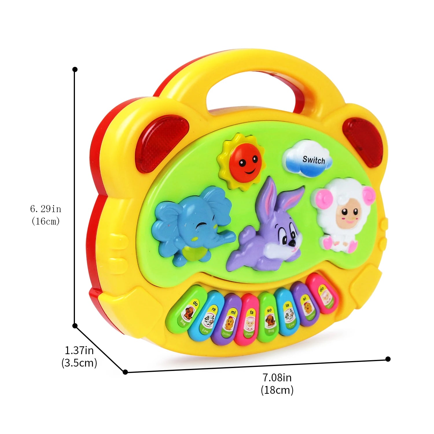 Kinder Cartoon Klavier Tastatur Spiel mit Tier Sounds Blinklicht Musik Baby Instrument Musik Spielzeug Pädagogisches Spielzeug Kinder Geschenke