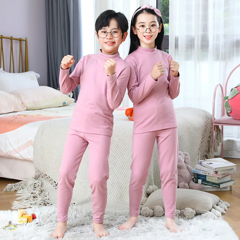 3-14 Jahre Kinder Kleidung Sets Herbst Winter Thermo-unterwäsche Anzug Mädchen Jungen Pyjama Sets Teenager Kleidung Keine Spur warme Nachtwäsche