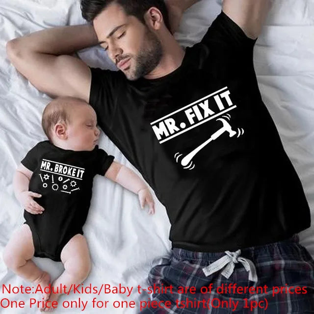 Funny Baby Dad 2022 Family Matching Outfits Simple Pregnancy Announcement Family Look T-Shirt Baby Dad Matching Clothes
