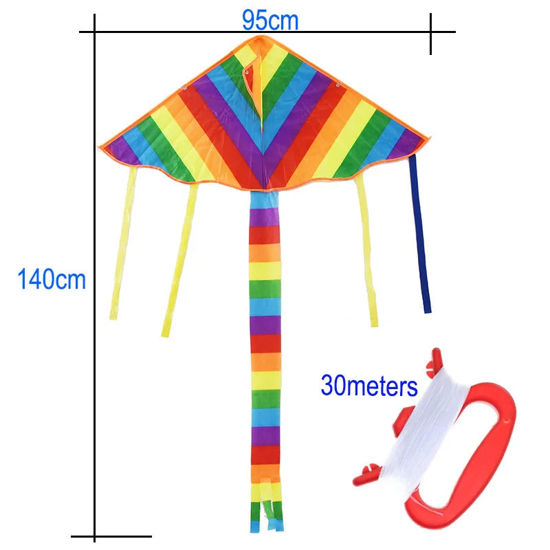 Easy fly bunte Regenbogen drachen Outdoor-Spaß Sport Strand Kinder Kinder buitenspeelgoed cometas de viento Outdoor-Spielzeug Drachen