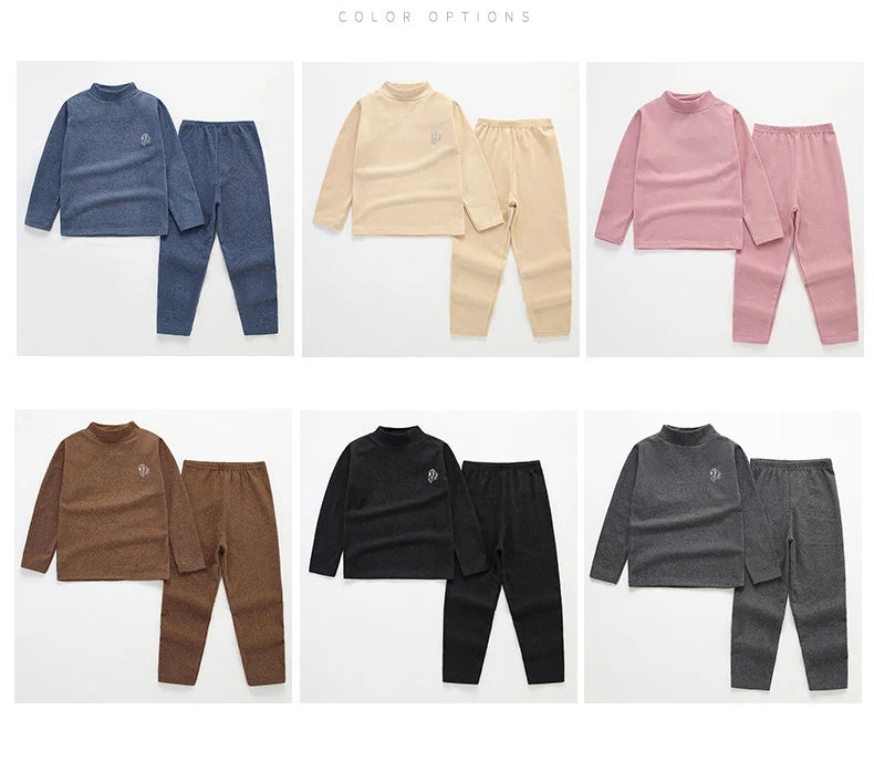 3-14 Jahre Kinder Kleidung Sets Herbst Winter Thermo-unterwäsche Anzug Mädchen Jungen Pyjama Sets Teenager Kleidung Keine Spur warme Nachtwäsche