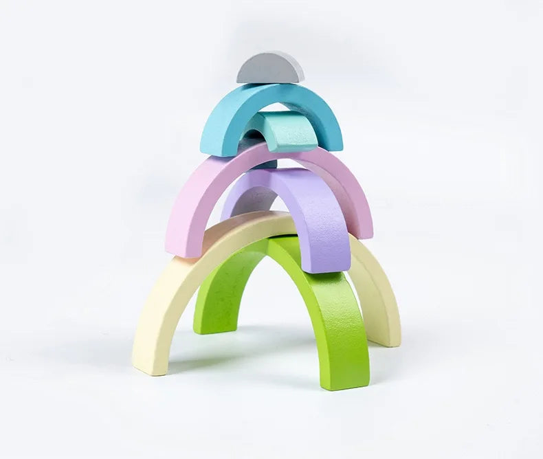 Regenbogen-Holzbausteine