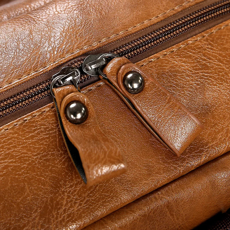 Männer Rucksack PU Leder Rucksack Große Laptop Rucksäcke Männlichen Mochilas Casual Schul Für Jugendliche Jungen Hohe Qualität Rucksack