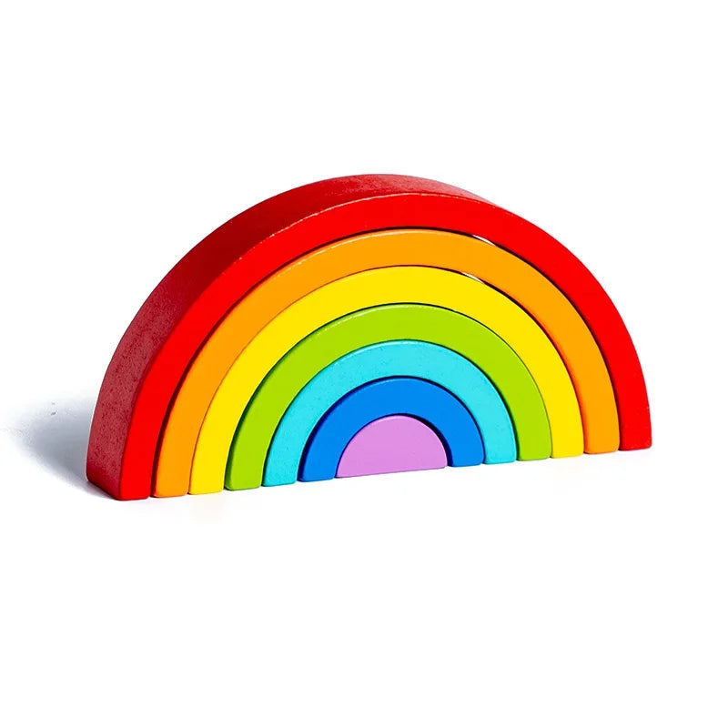 Regenbogen-Holzbausteine