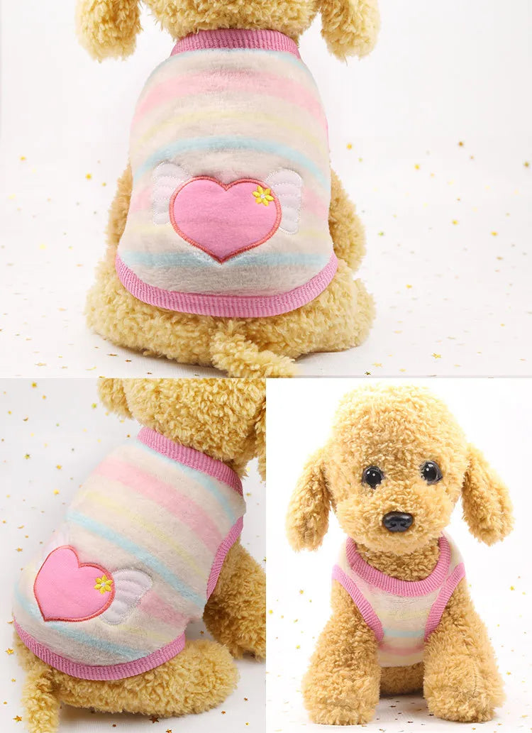 Nette Hund Kleidung Winter Weste Für Kleine Hunde Katzen Warme Haustiere Pullover Weiche Flanell Welpen Puffer Jacke Hund Zubehör Liefert Xxs