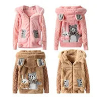 Jungen Mädchen Dicke Jacken Winter Kinder Gepolsterte Fleece Warme Mäntel Kinder Mit Kapuze Baumwolle Oberbekleidung Kinder Kleidung Kaschmir Schneeanzug