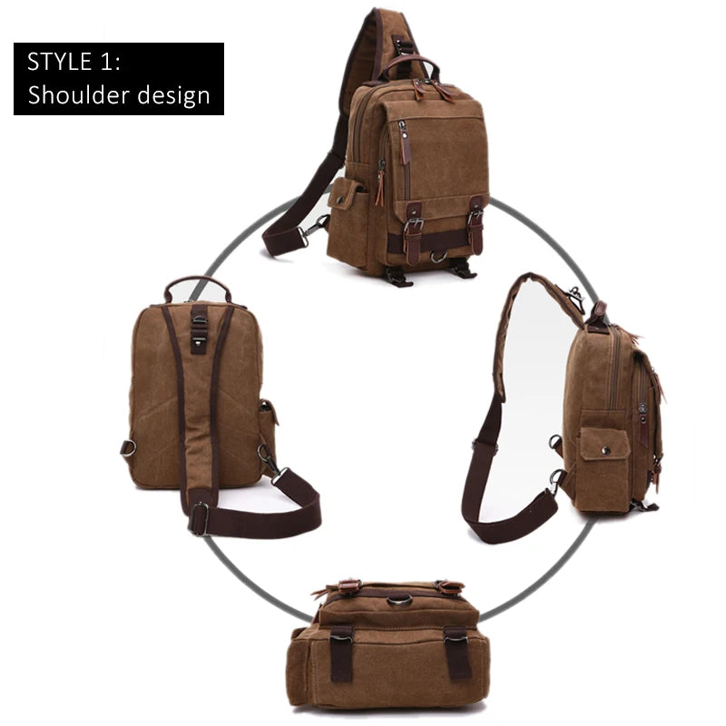 Neuer kleiner Canvas-Rucksack für Herren, Reiserucksack, multifunktionale Umhängetasche für Damen, Laptop-Rucksack, Schultaschen, Tagesrucksack für Damen