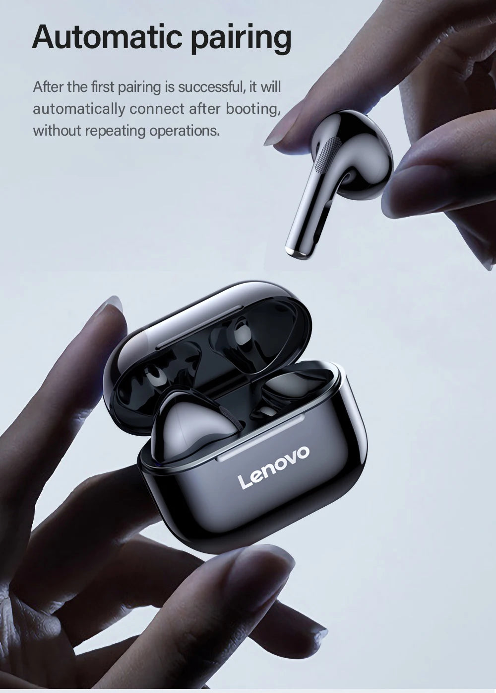 Original Lenovo LP40 drahtlose kopfhörer TWS Bluetooth Kopfhörer Touch Control Sport Headset Stereo Ohrhörer Für Telefon Android