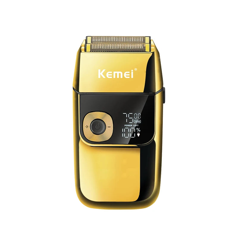 Kemei 2-in-1-Elektrorasierer für Männer, elektrischer Rasierer, wiederaufladbarer Bartrasierer, schwimmender Haarschneider, Gesichtspflege, Glatzenrasiermaschine