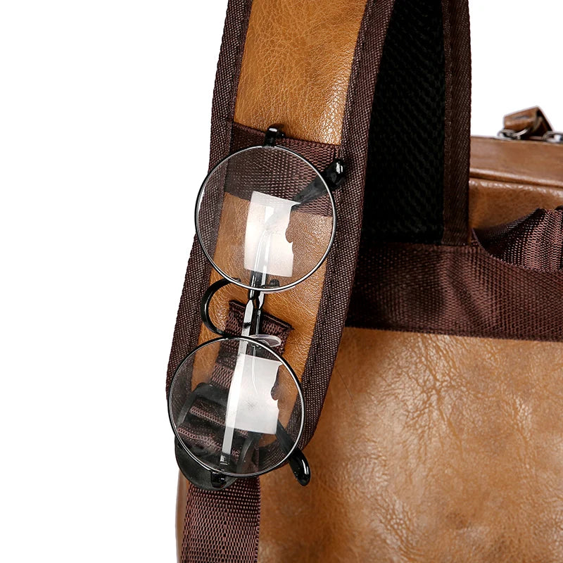 Männer Rucksack PU Leder Rucksack Große Laptop Rucksäcke Männlichen Mochilas Casual Schul Für Jugendliche Jungen Hohe Qualität Rucksack
