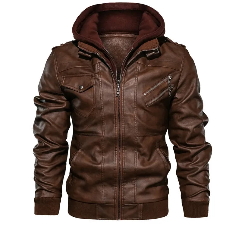 KB Neue männer Leder Jacken Herbst Casual Motorrad PU Jacke Biker Leder Mäntel Marke Kleidung EU Größe SA722