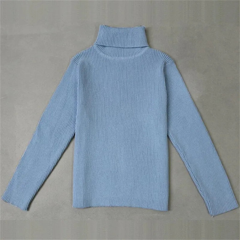 Baby Mädchen Winter Rollkragenpullover Kleidung 2025 Herbst Kinder Jungen Pullover Kinder Strickwaren