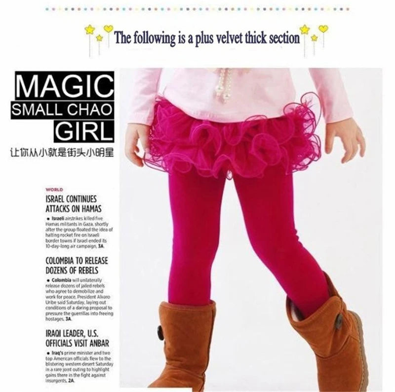 Herbst Winter Mädchen Leggings Plus Samt Warm Zu Halten Candy Farben Kinder Mädchen Hosen 3-9 jahr Kinder Leggings für Mädchen