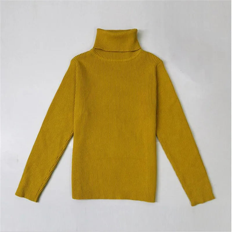 Baby Mädchen Winter Rollkragenpullover Kleidung 2025 Herbst Kinder Jungen Pullover Kinder Strickwaren