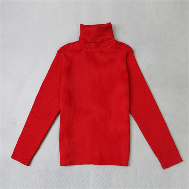 Baby Mädchen Winter Rollkragenpullover Kleidung 2025 Herbst Kinder Jungen Pullover Kinder Strickwaren